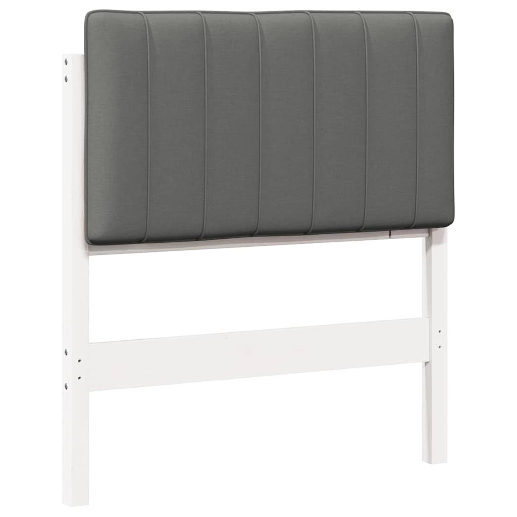 Tête de lit capitonnée Blanc et gris clair 75 cm Pin massif - XIOS