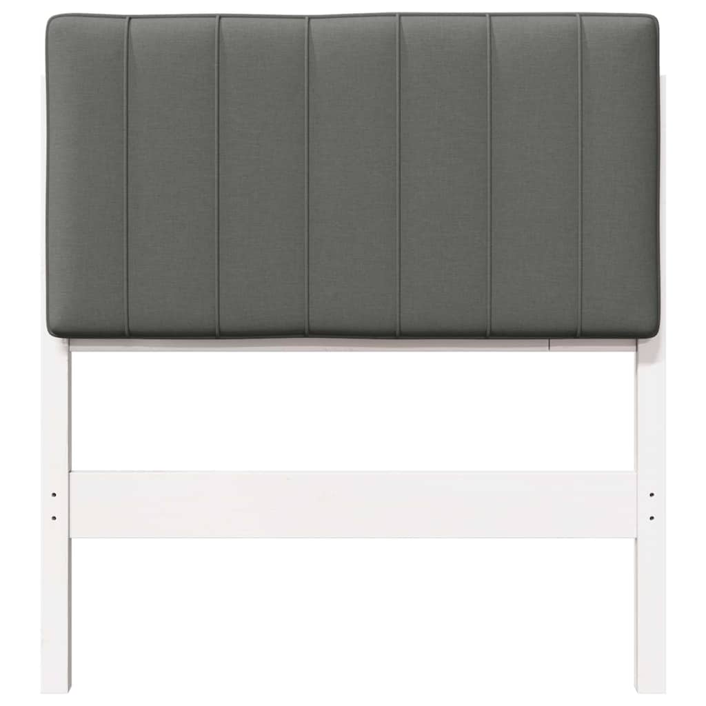 Tête de lit capitonnée Blanc et gris clair 75 cm Pin massif - XIOS