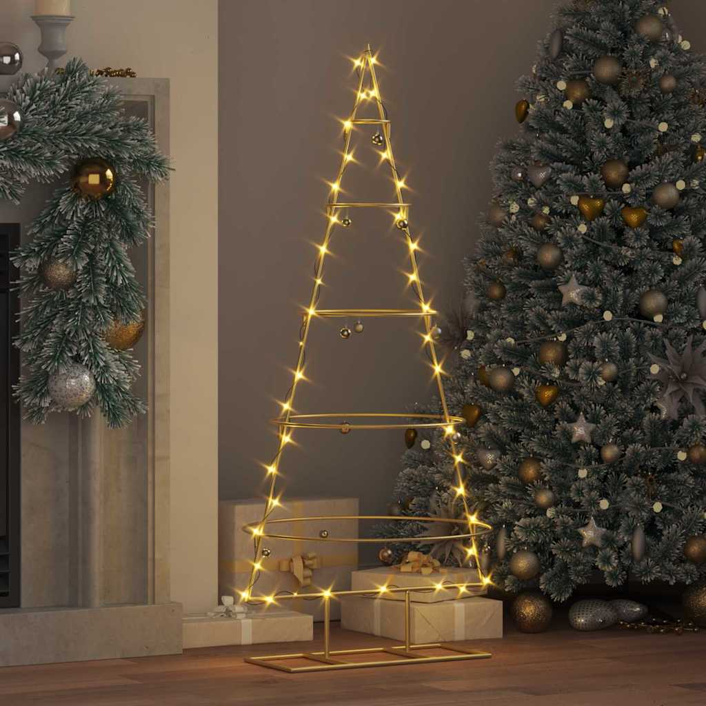 Arbre de Noël en métal Doré 125 cm Acier peint par poudre - XIOS
