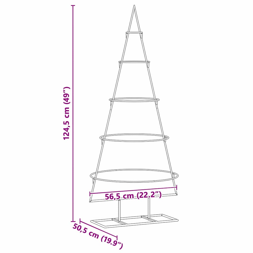 Arbre de Noël en métal Doré 125 cm Acier peint par poudre - XIOS