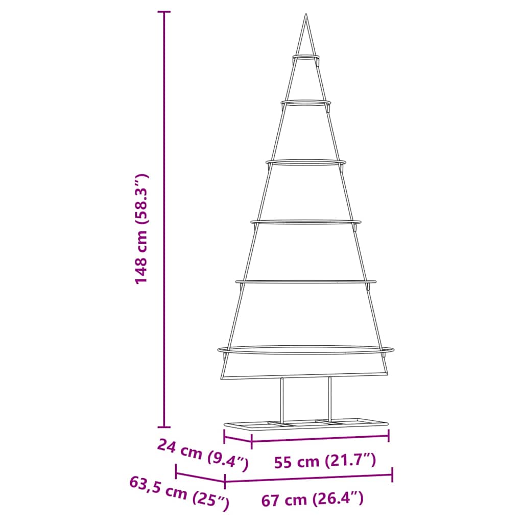 Arbre de Noël en métal Doré 150 cm Acier peint par poudre - XIOS