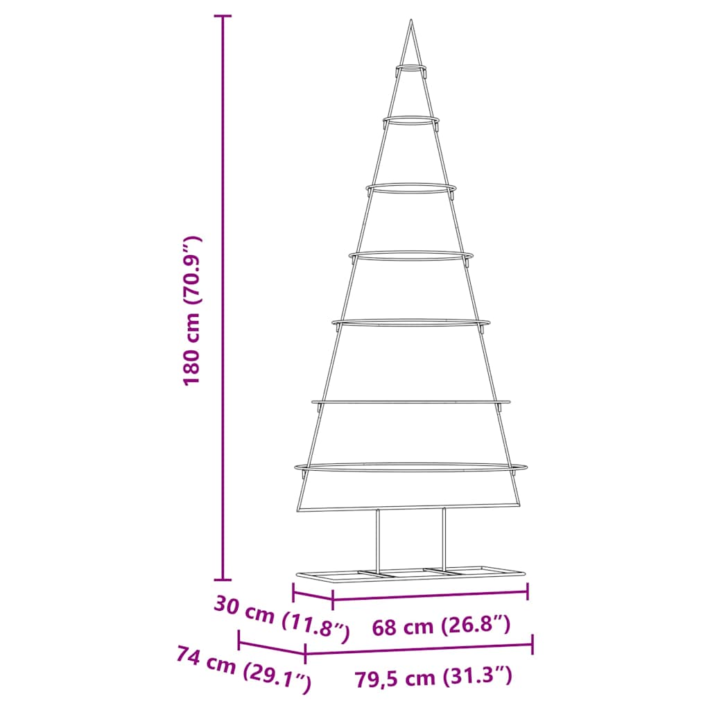 Arbre de Noël en métal Doré 180 cm Acier peint par poudre - XIOS