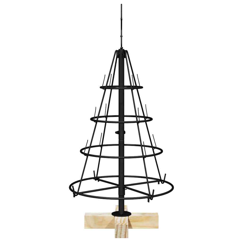 Arbre en cône de Noël avec support Noir 60 cm Acier - XIOS