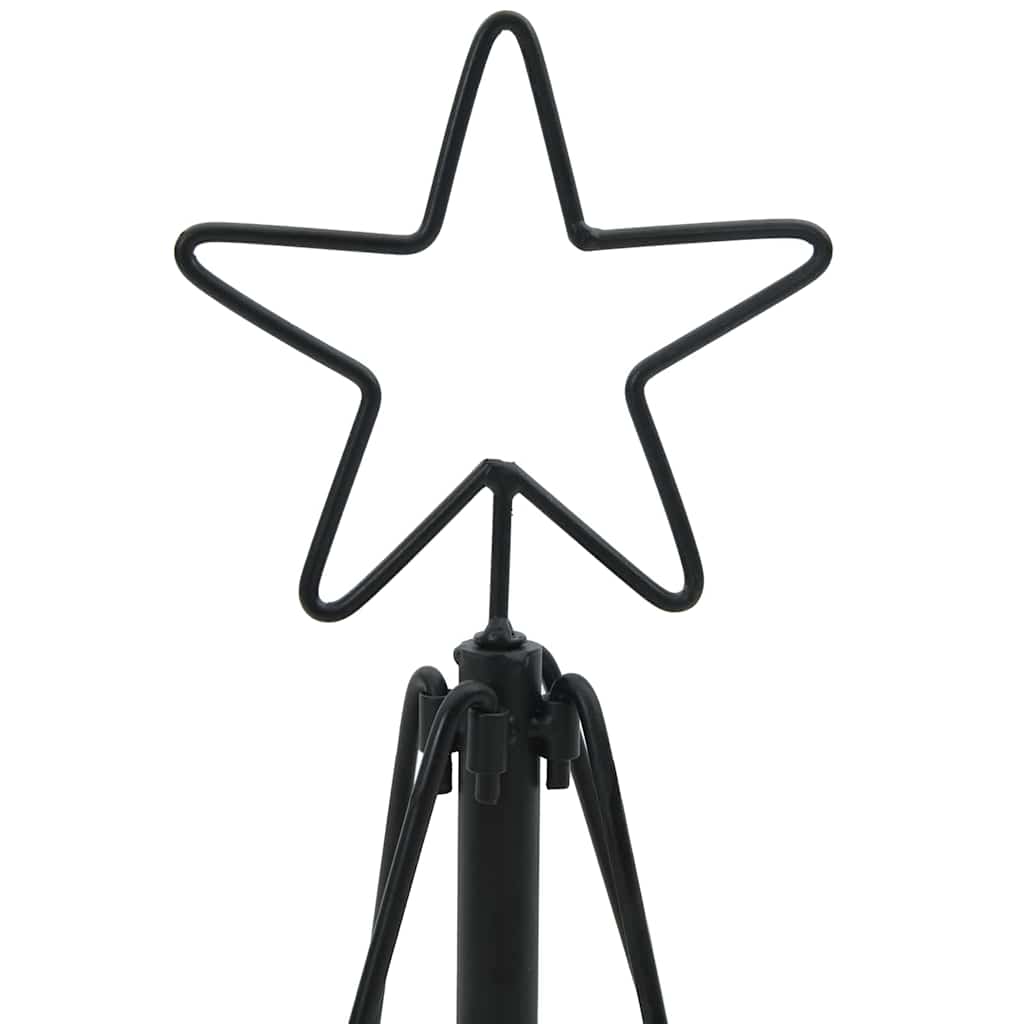 Arbre en cône de Noël avec support Noir 125 cm Acier - XIOS