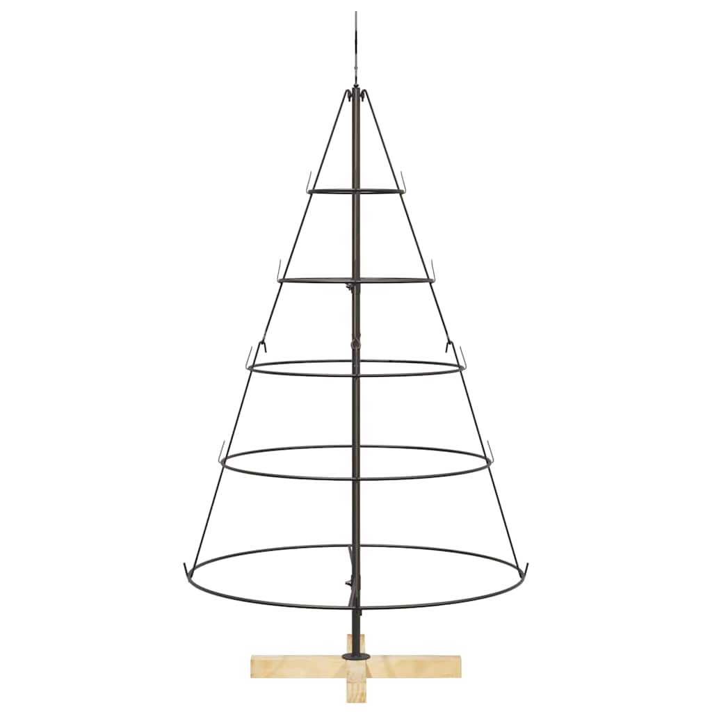 Arbre en cône de Noël avec support Noir 125 cm Acier - XIOS