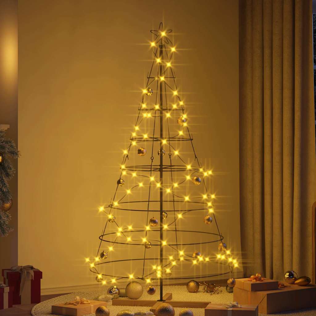 Arbre en cône de Noël avec support Noir 180 cm Acier - XIOS
