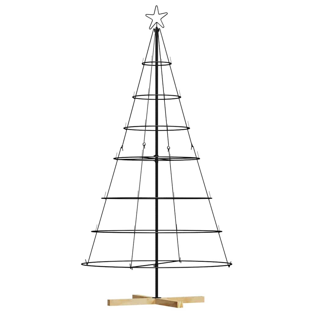Arbre en cône de Noël avec support Noir 180 cm Acier - XIOS