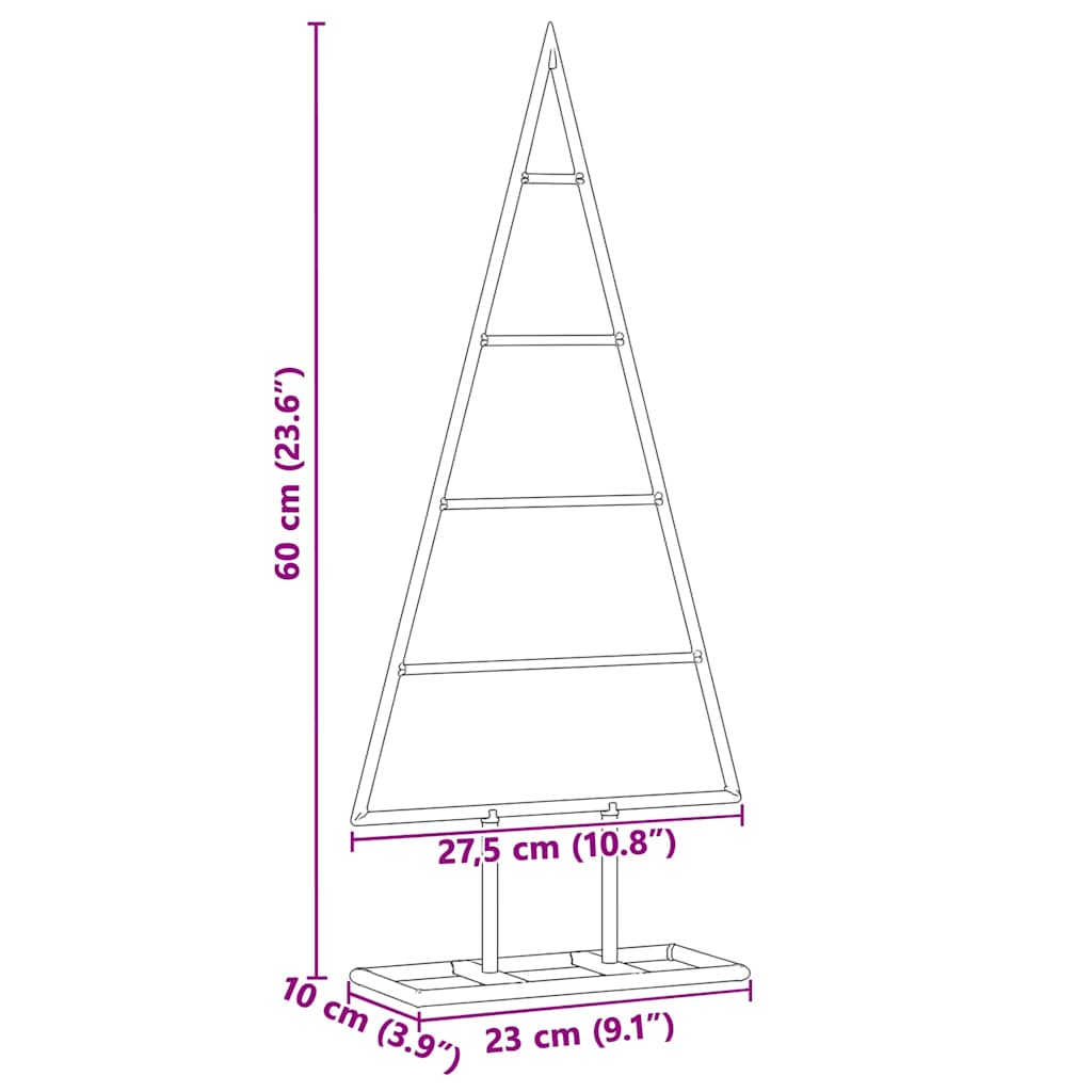 Arbre de Noël en métal Doré 60 cm Acier peint par poudre - XIOS