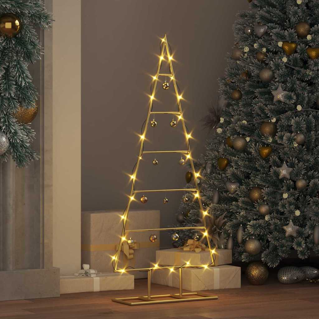 Arbre de Noël en métal Doré 90 cm Acier peint par poudre - XIOS