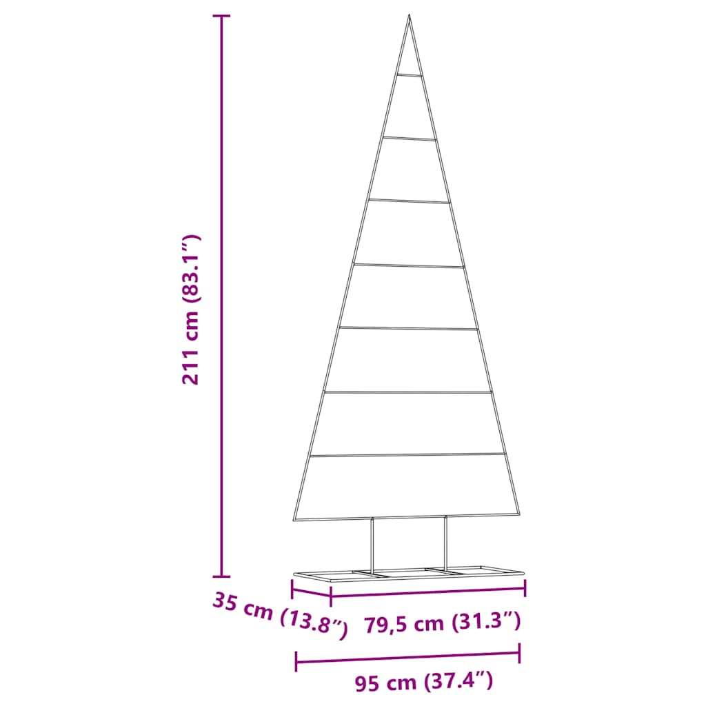 Arbre de Noël en métal Doré 210 cm Acier peint par poudre - XIOS