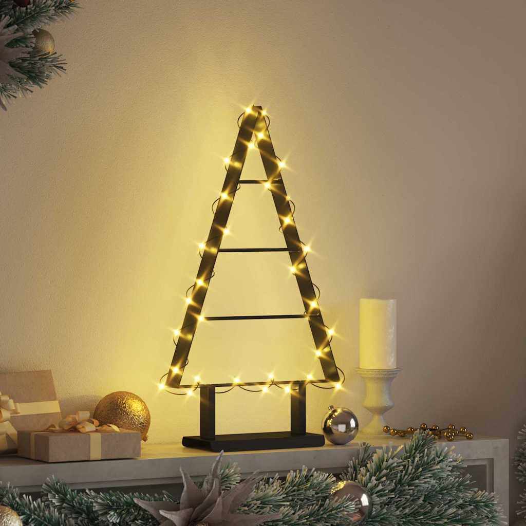 Arbre de Noël en métal avec support Noir 60 cm Acier - XIOS
