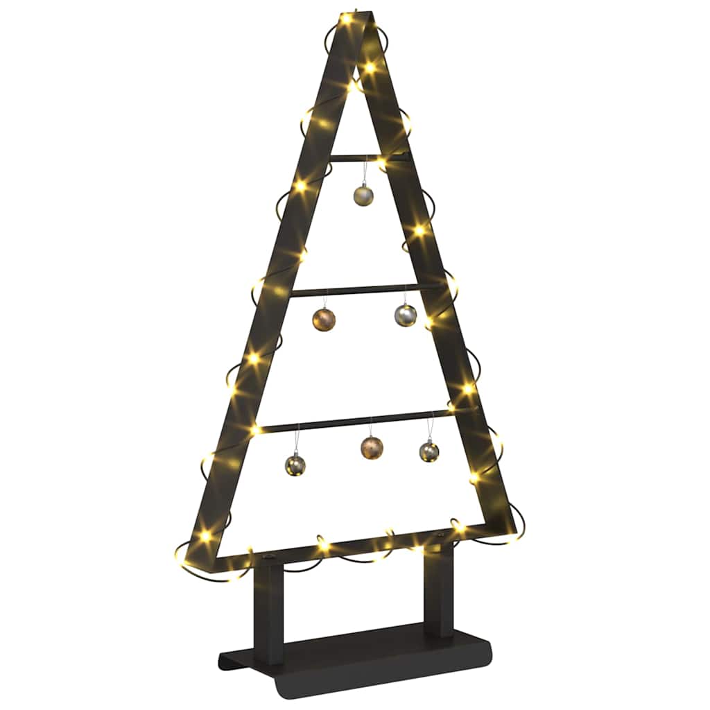 Arbre de Noël en métal avec support Noir 60 cm Acier - XIOS