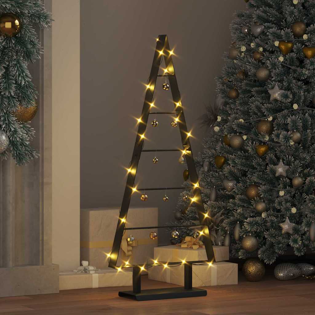 Arbre de Noël en métal avec support Noir 90 cm Acier - XIOS