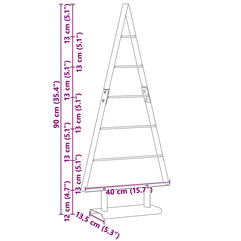 Arbre de Noël en métal avec support Noir 90 cm Acier - XIOS