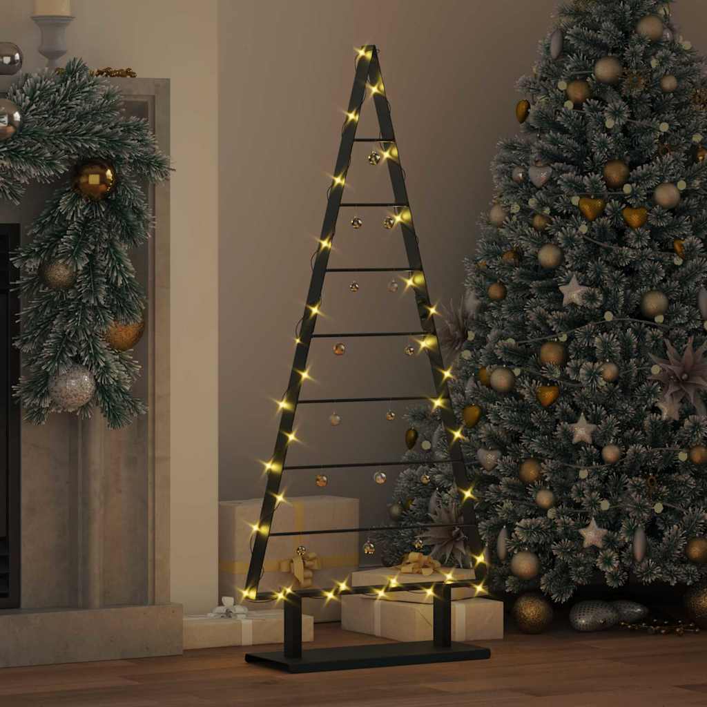 Arbre de Noël en métal avec support Noir 125 cm Acier - XIOS