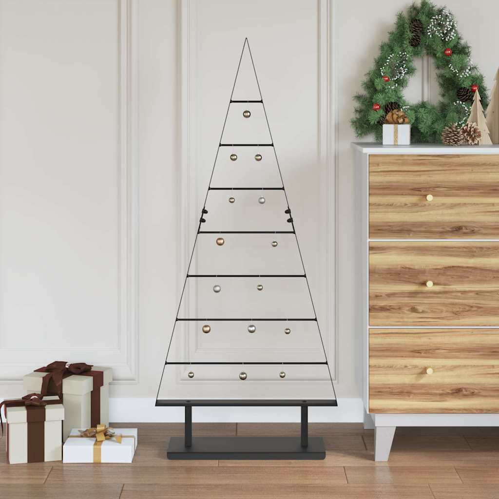 Arbre de Noël en métal avec support Noir 125 cm Acier - XIOS