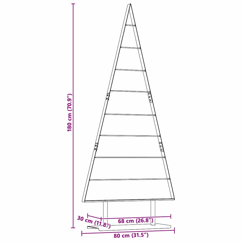 Arbre de Noël en métal avec support Noir 180 cm Acier - XIOS