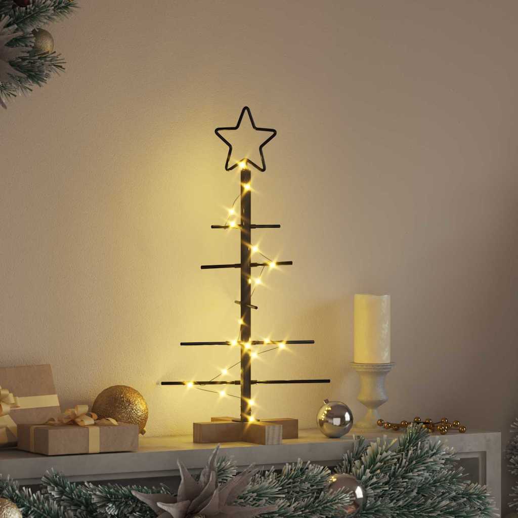 Arbre de Noël en métal Noir 60 cm Acier peint par poudre - XIOS