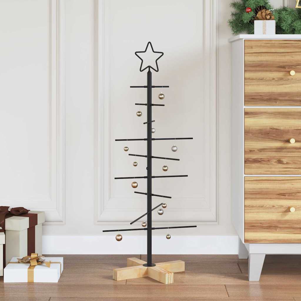 Arbre de Noël en métal Noir 90 cm Acier peint par poudre - XIOS