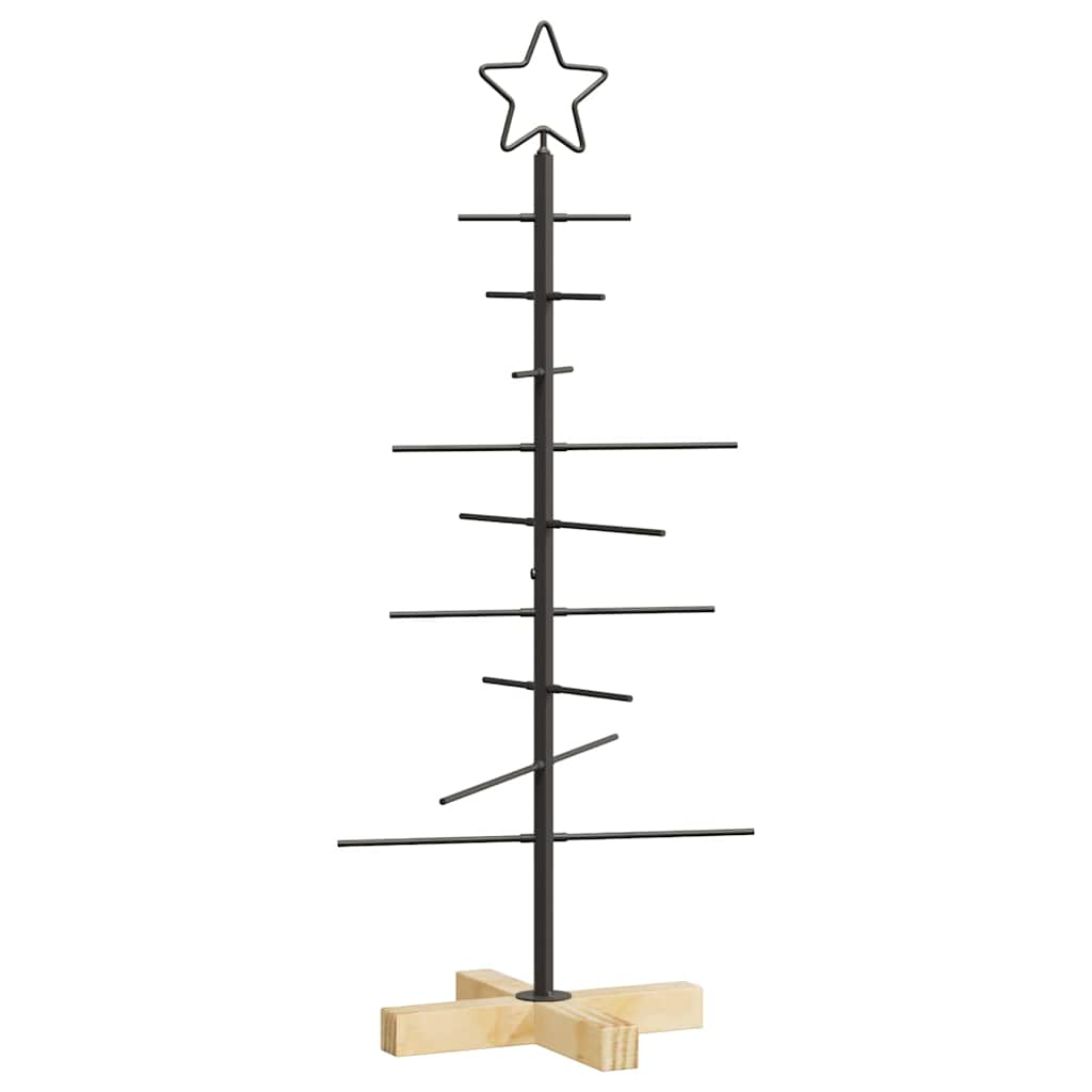 Arbre de Noël en métal Noir 90 cm Acier peint par poudre - XIOS