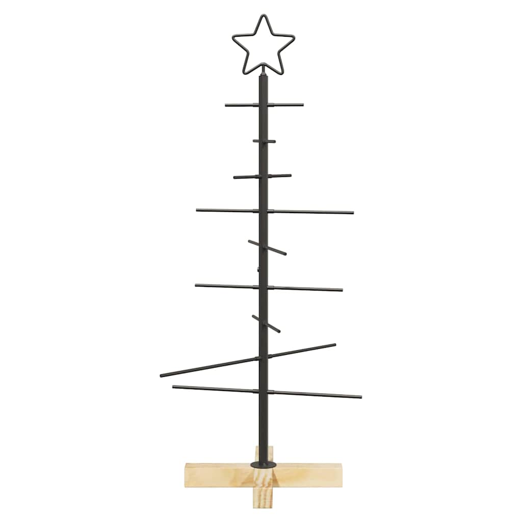 Arbre de Noël en métal Noir 90 cm Acier peint par poudre - XIOS