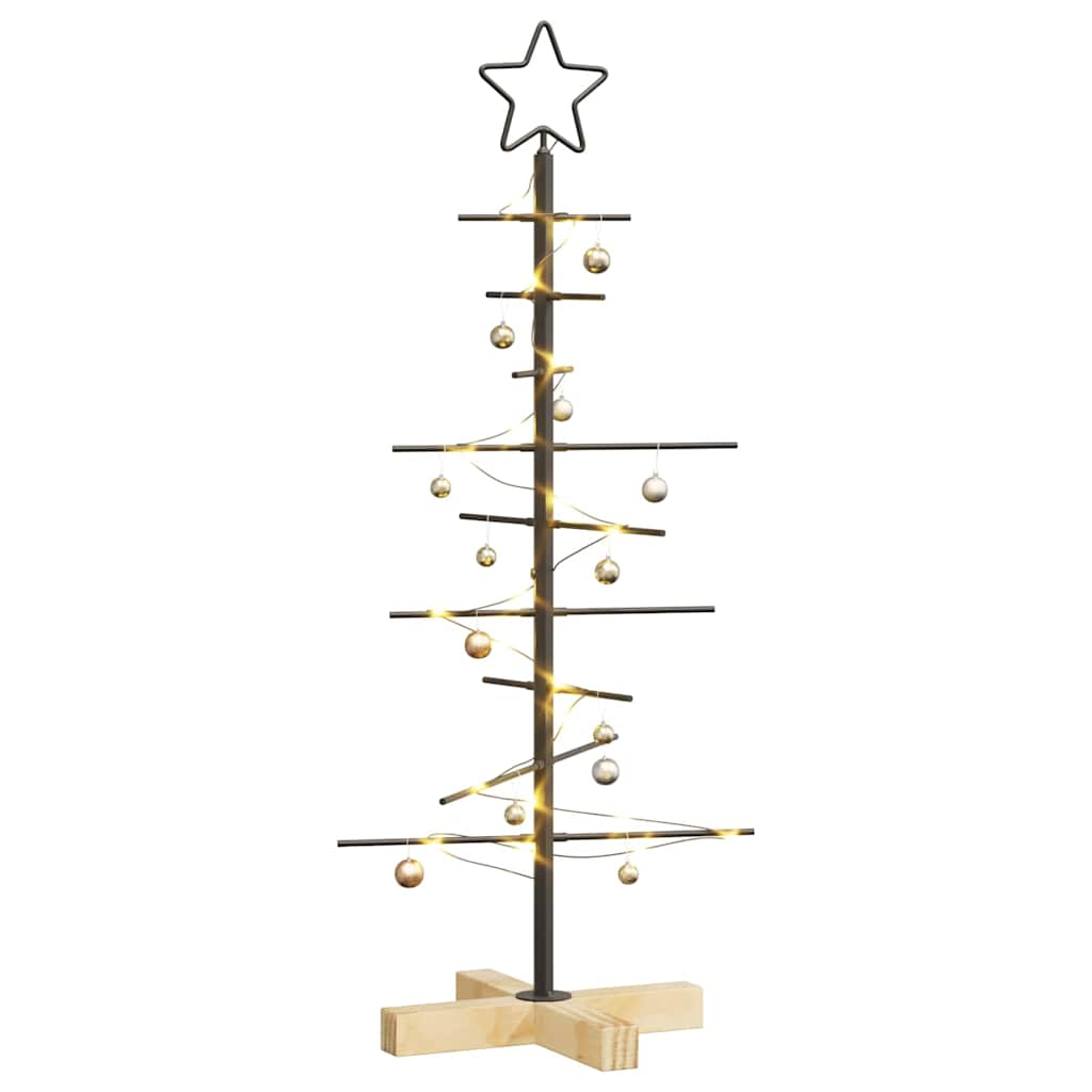 Arbre de Noël en métal Noir 90 cm Acier peint par poudre - XIOS
