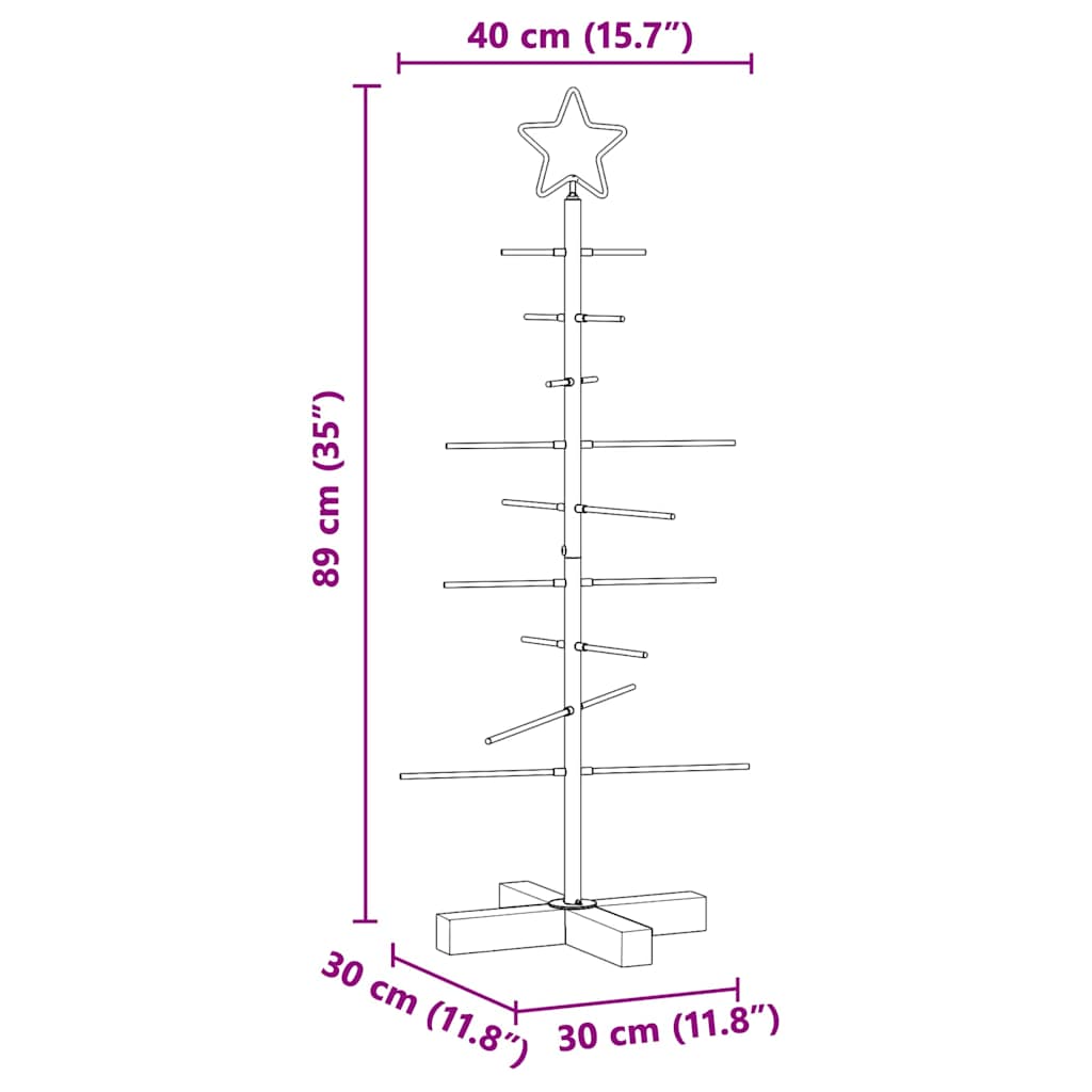 Arbre de Noël en métal Noir 90 cm Acier peint par poudre - XIOS