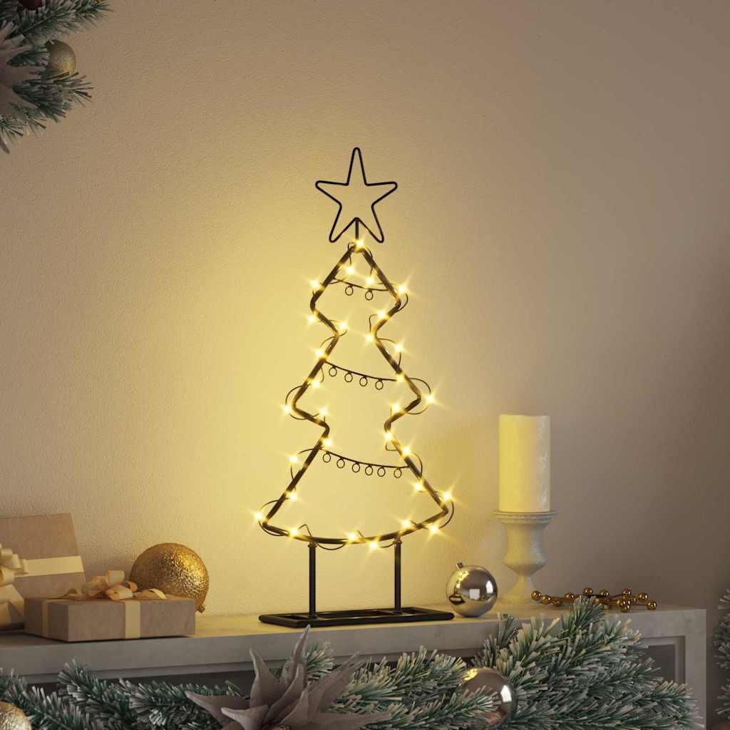 Arbre de Noël en métal avec support Noir 60 cm Acier - XIOS
