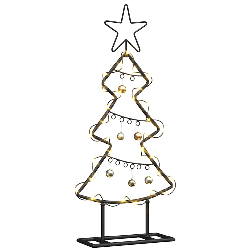 Arbre de Noël en métal avec support Noir 60 cm Acier - XIOS