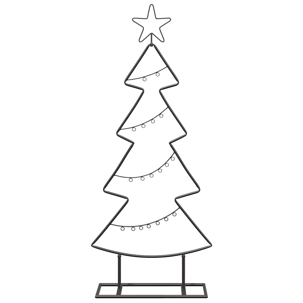 Arbre de Noël en métal avec support Noir 90 cm Acier - XIOS