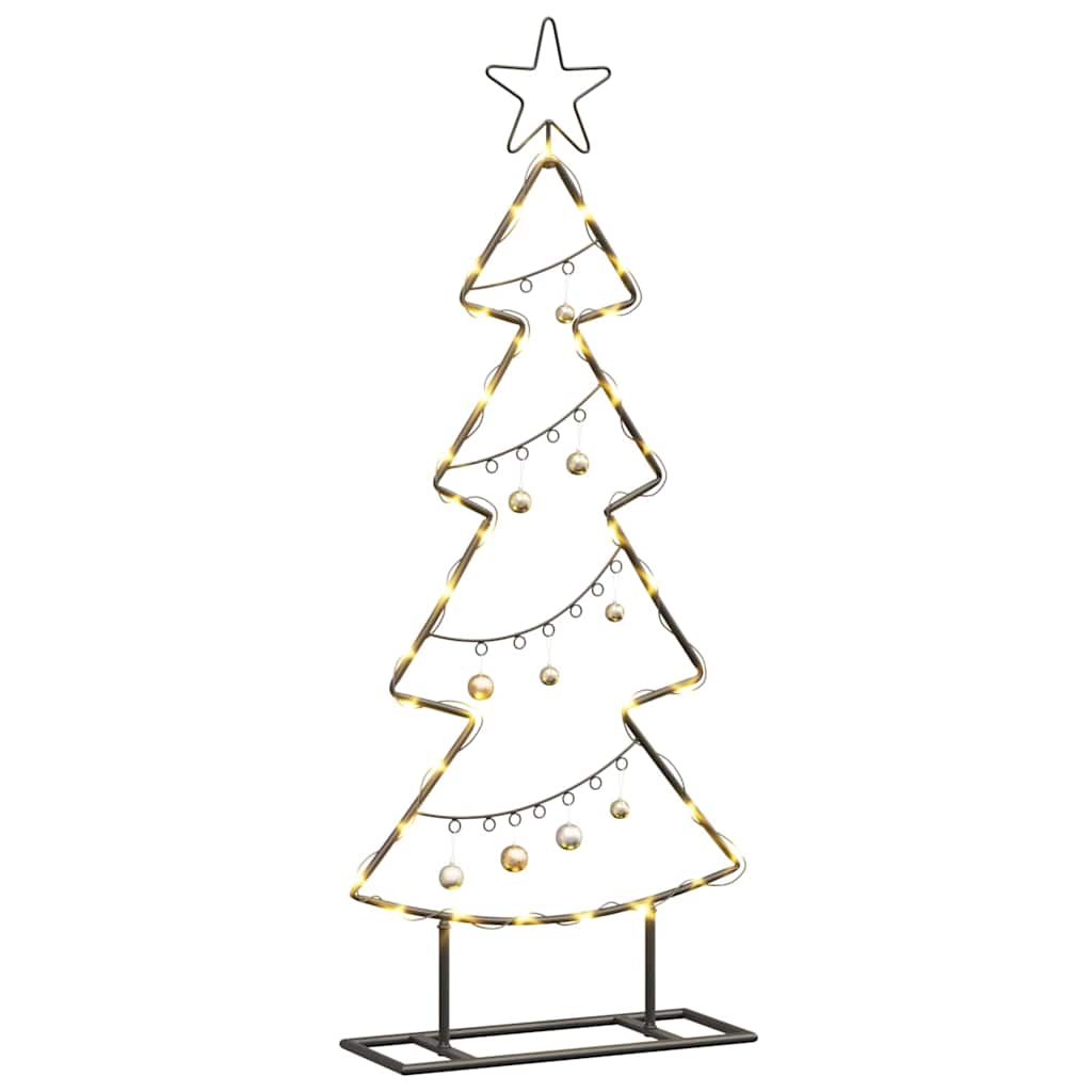 Arbre de Noël en métal avec support Noir 90 cm Acier - XIOS