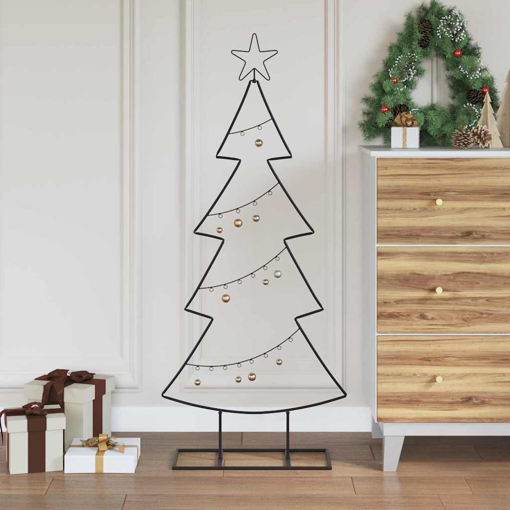 Arbre de Noël en métal avec support Noir 125 cm Acier - XIOS