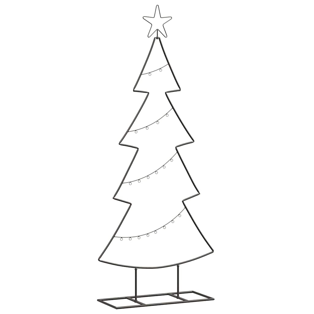 Arbre de Noël en métal avec support Noir 125 cm Acier - XIOS