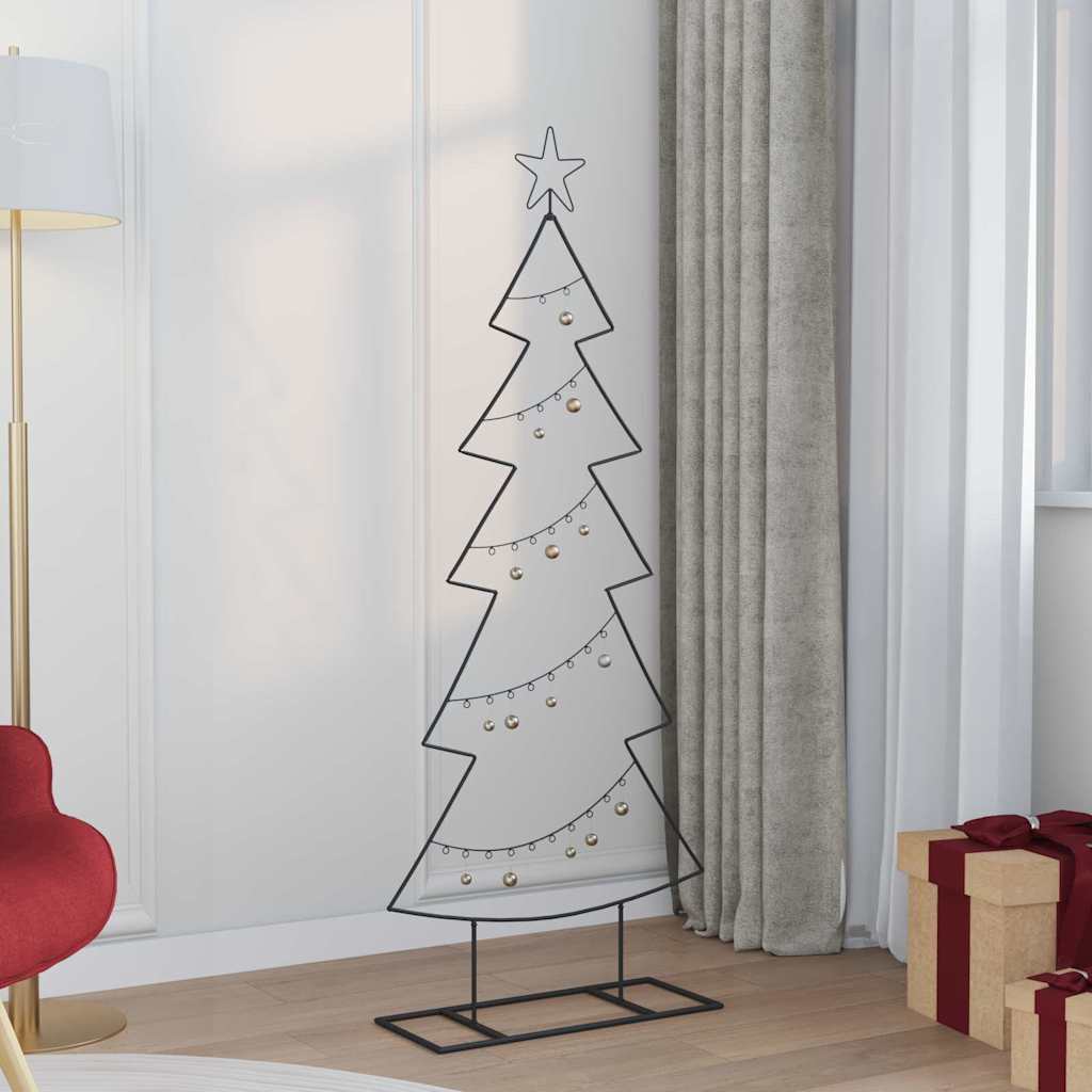 Arbre de Noël en métal avec support Noir 150 cm Acier - XIOS