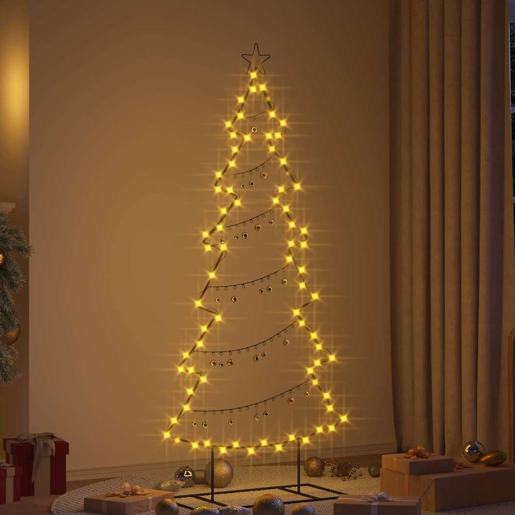 Arbre de Noël en métal avec support Noir 180 cm Acier - XIOS