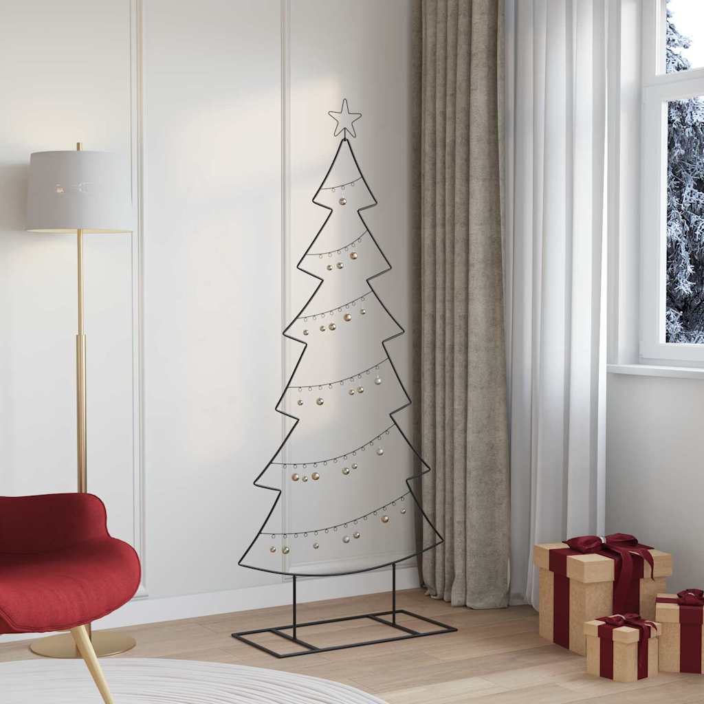 Arbre de Noël en métal avec support Noir 180 cm Acier - XIOS