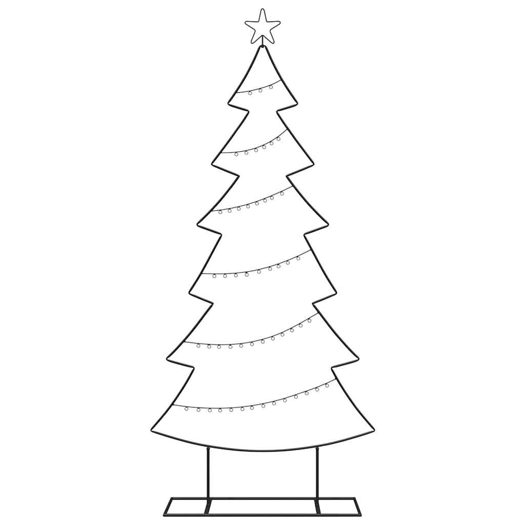 Arbre de Noël en métal avec support Noir 180 cm Acier - XIOS