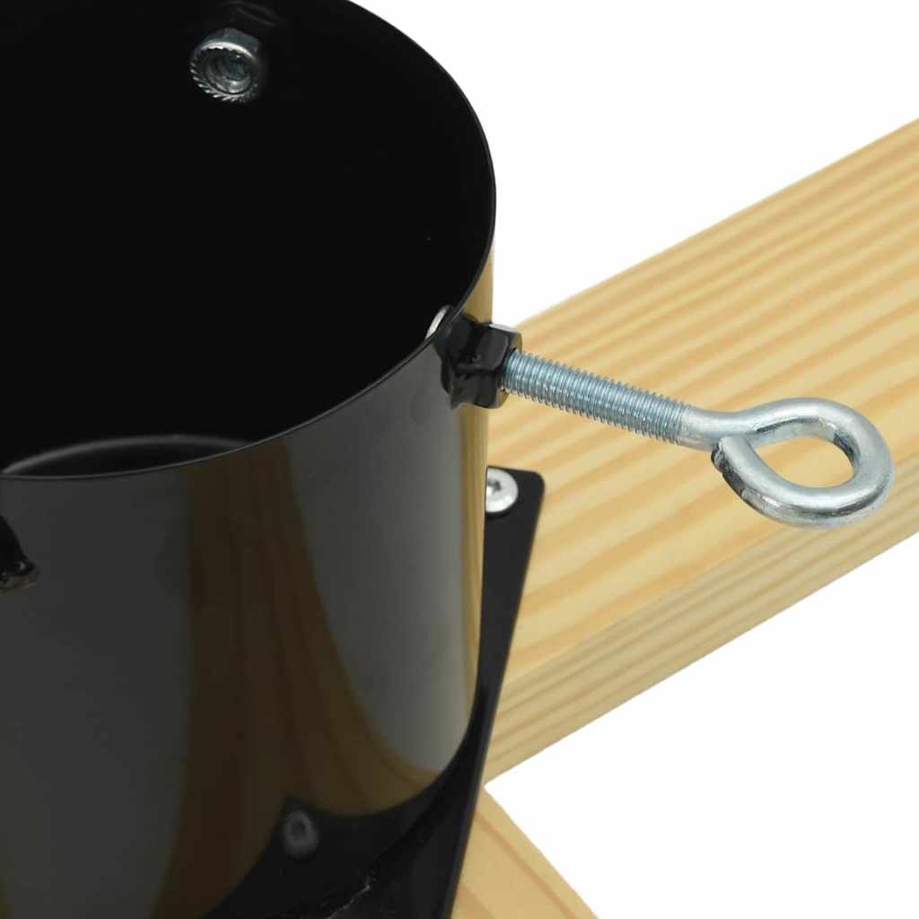 Pied de Sapin de Noël 1.73 Noir 50 x 50 x 16 cm Pin massif - XIOS