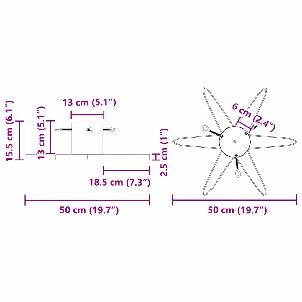 Pied de Sapin de Noël 1.73 Vert 49 x 49 x 15,5 cm Acier - XIOS