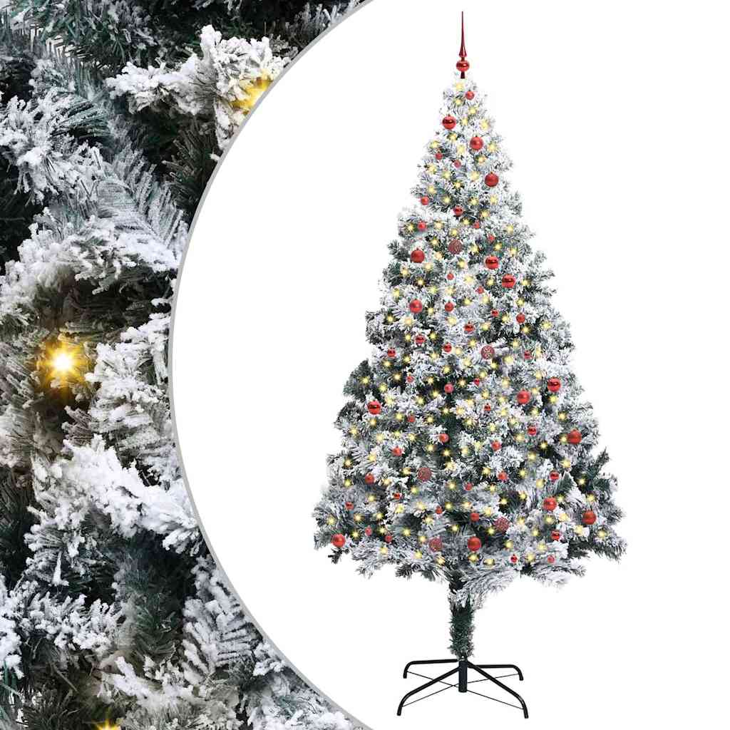 Sapin de Noël avec 300 LED avec support Blanc 300 cm PVC - XIOS
