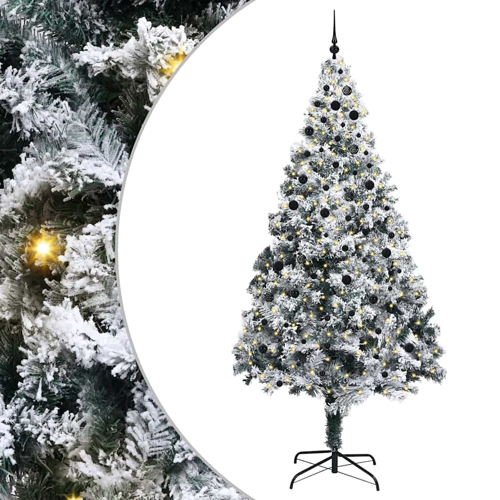 Sapin de Noël avec 300 LED avec support Blanc 300 cm PVC - XIOS