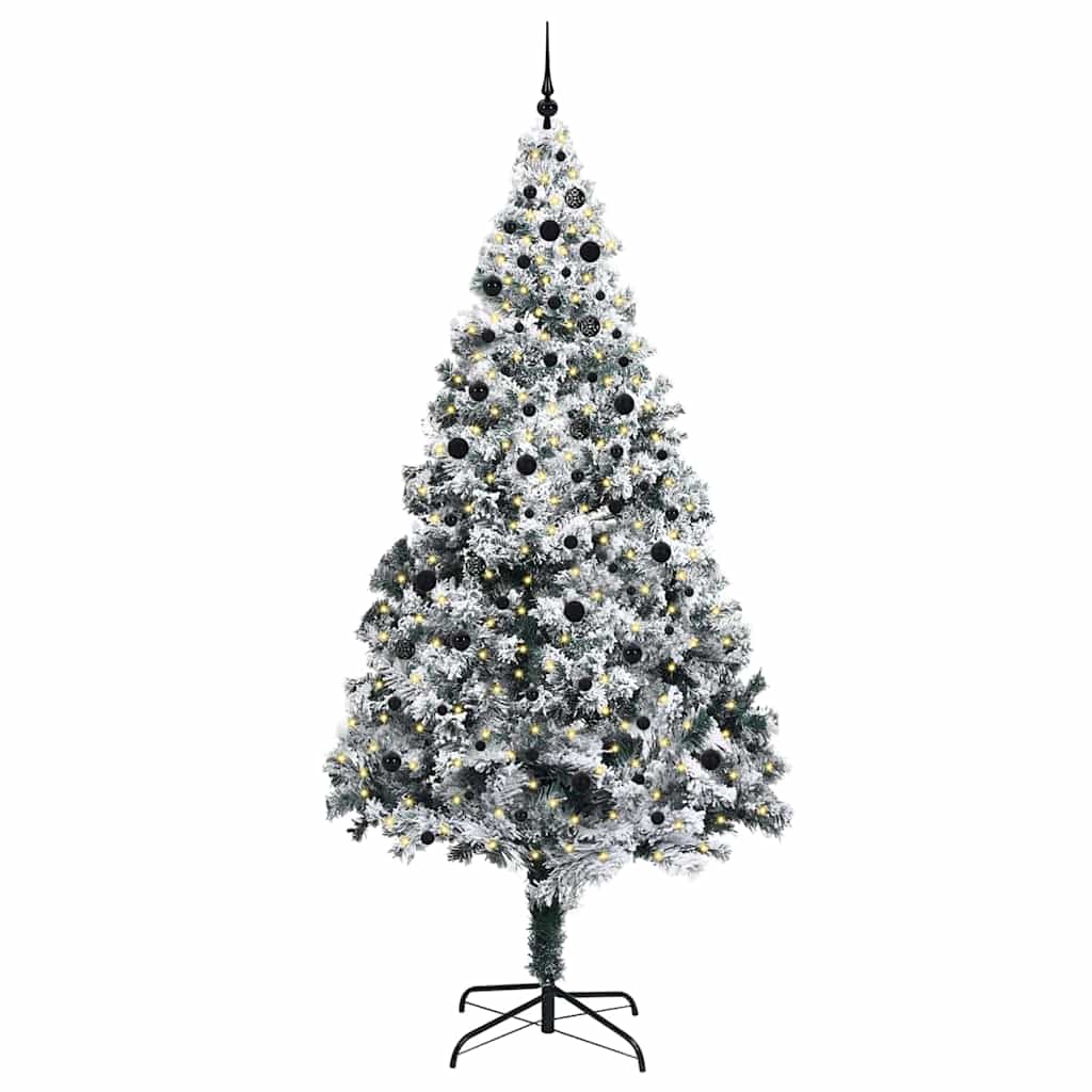 Sapin de Noël avec 300 LED avec support Blanc 300 cm PVC - XIOS