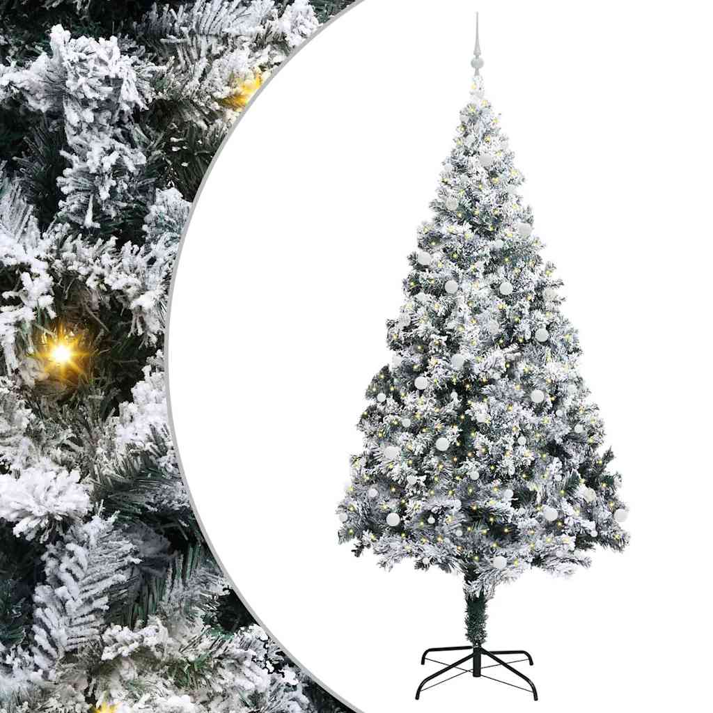 Sapin de Noël avec 300 LED avec support Blanc 300 cm PVC - XIOS