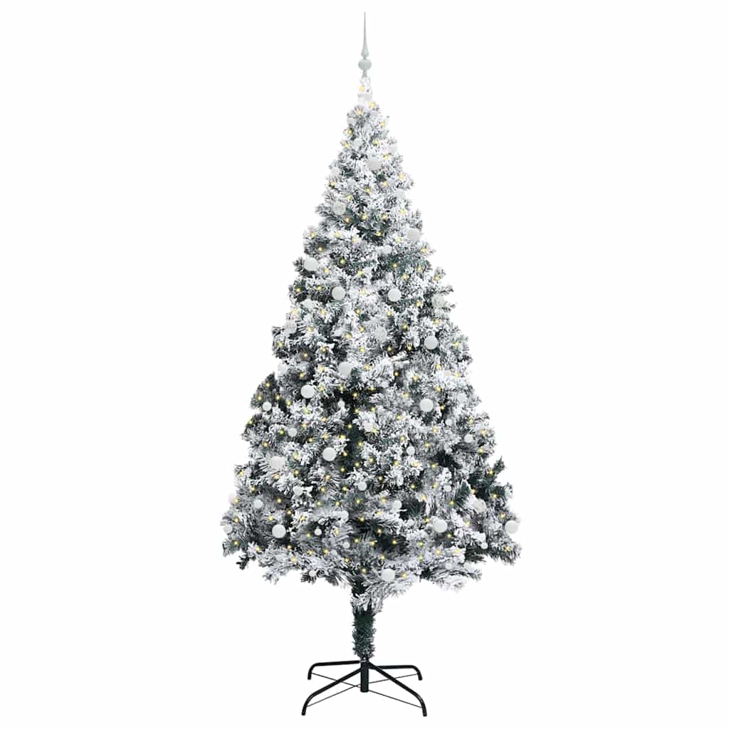 Sapin de Noël avec 300 LED avec support Blanc 300 cm PVC - XIOS