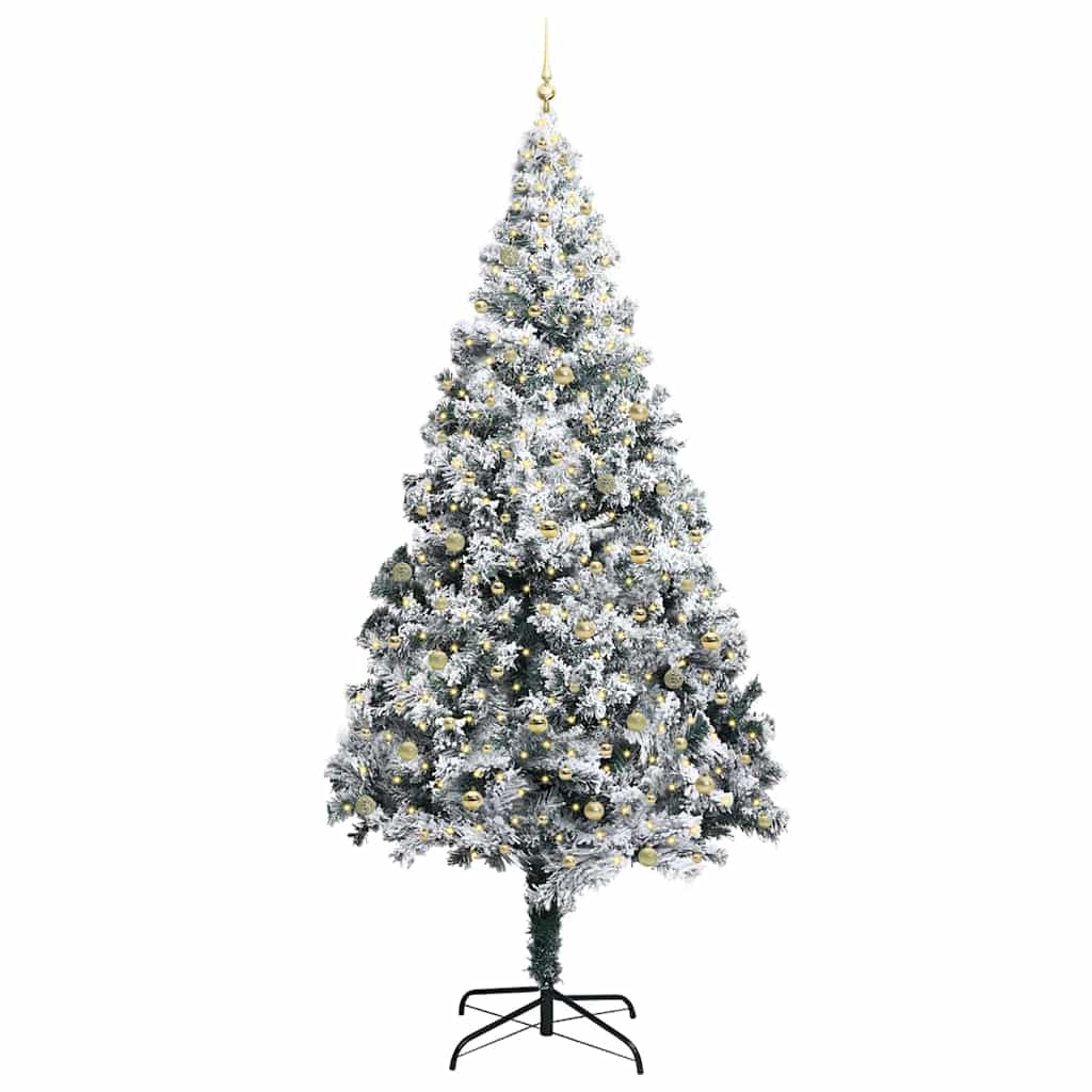 Sapin de Noël avec 300 LED avec support Blanc 300 cm PVC - XIOS