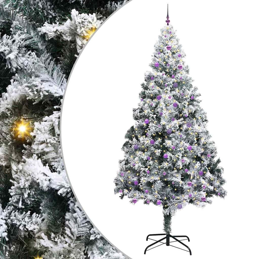 Sapin de Noël avec 300 LED avec support Blanc 300 cm PVC - XIOS