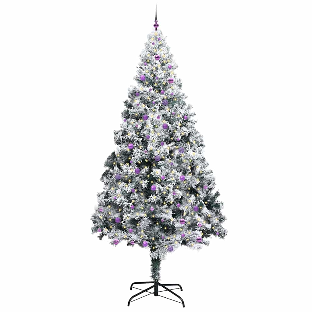Sapin de Noël avec 300 LED avec support Blanc 300 cm PVC - XIOS