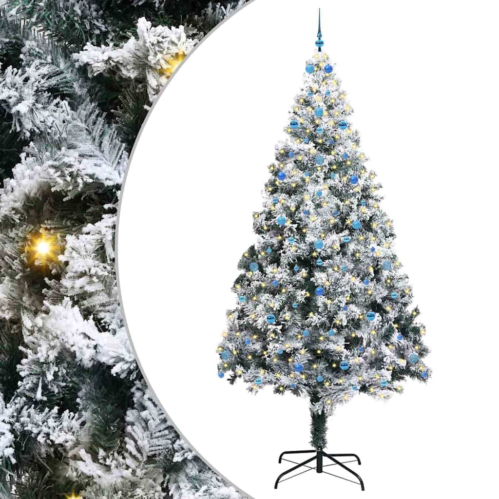 Sapin de Noël avec 300 LED avec support Blanc 300 cm PVC - XIOS