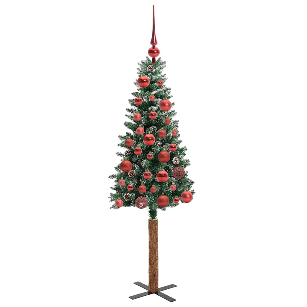 Sapin de Noël mince avec 150 LED Vert et blanc 150 cm - XIOS