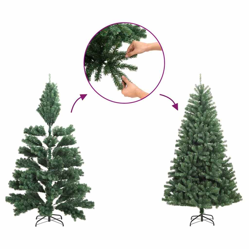 Sapin de Noël mince Vert 180 cm PVC et bois de pin massif - XIOS